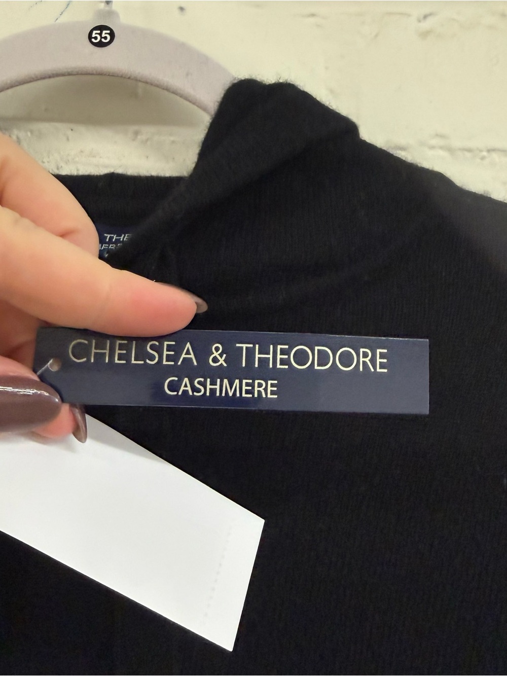 NWT Chelsea & Theodore Black Star Print Hooded Cashmere Sweater XS - Picture 6 of 7